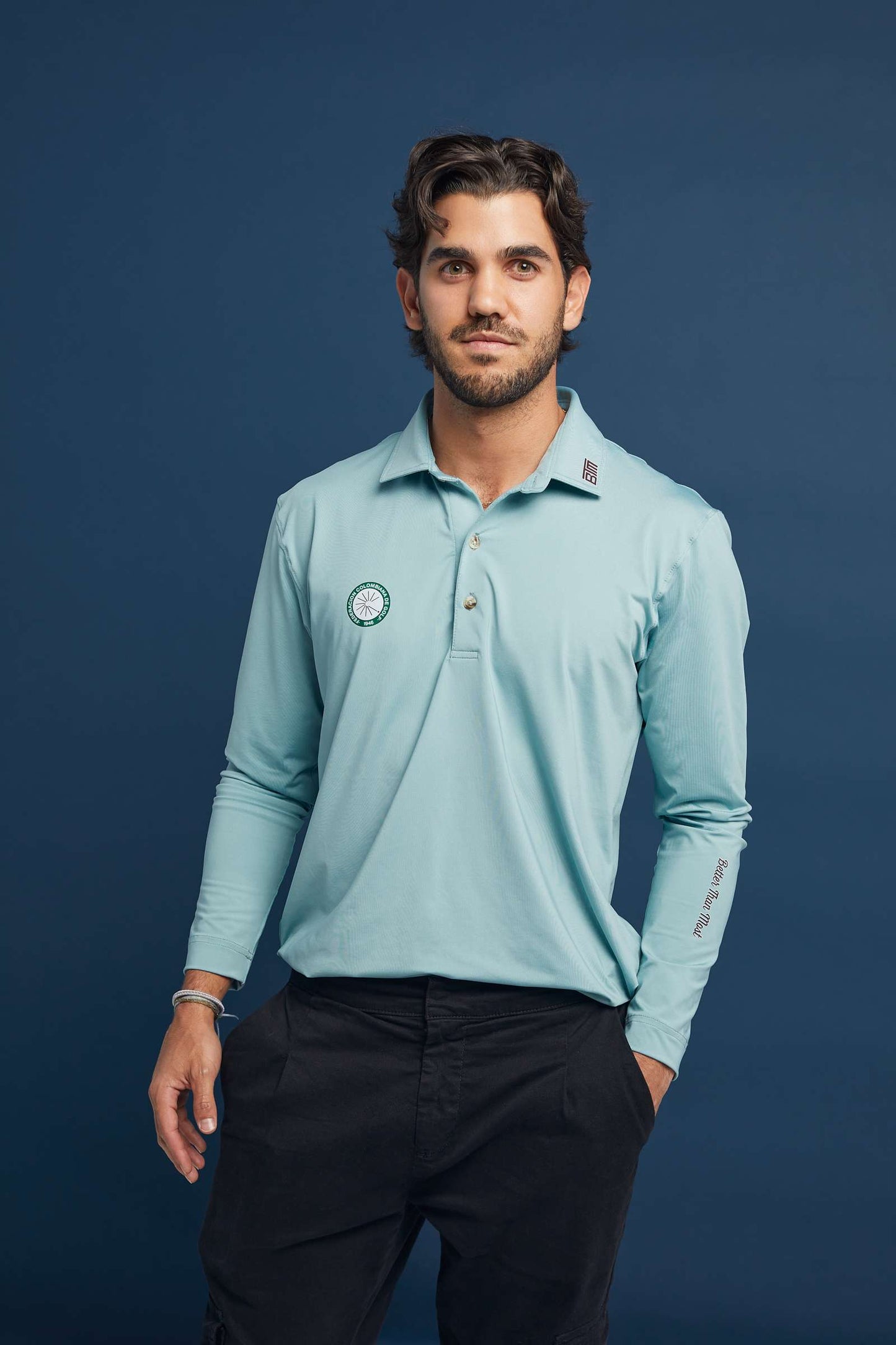 BTM x Fedegolf Official Men's Blue Polo